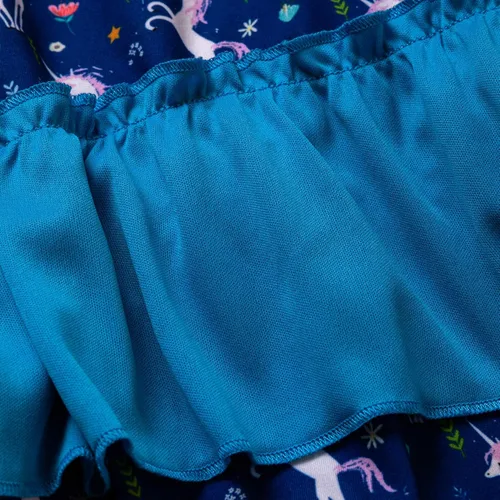 Vista 9 de LovinPet Pijamas Grandes para Perros – Camisa de unicornio para perro, mameluco de recuperación poscirugía, sirenas y unicornios estampado Azul