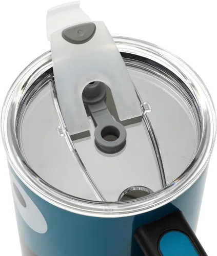 Vista 6 de Bioworld Sesame Street Cookie Monster - Vaso de acero inoxidable azul de 40 onzas con asa