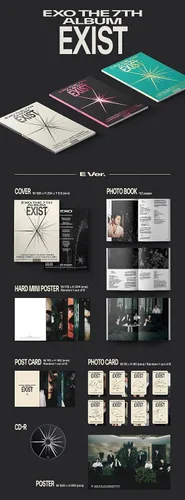 Vista 2 de EXO - EXIST [Photo Book Ver.] 7º álbum+póster plegado (X ver, 1 póster plegado)