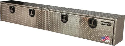 Vista 12 de Buyers Products 1701551 - Caja de herramientas para camión de aluminio plateado con tapa superior de rodamiento de diamante, 72 x 13 x 16 pulgadas