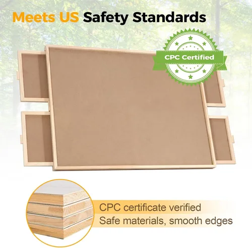 Vista 8 de Tabla giratoria de rompecabezas de 2000 piezas con 4 cajones, mesa de rompecabezas de madera portátil de 40.16 x 28.5 pulgadas con cubierta Madera