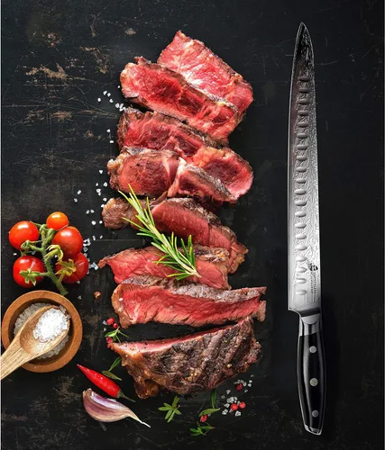 Vista 2 de Cuchillo de chef Black Hawk, cuchillo para pelar, cuchillo Nakiri, cuchillo para cortes en rebanadas, cuchillo para picar/cortar, cuchillo para pan