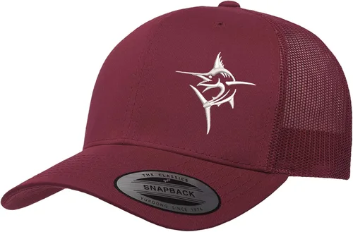 Vista 34 de Embroidered Swordfish Trucker Hat for Men & Women – Adjustable Mesh Back Snapback Baseball Cap for Fishing Negro-swwt