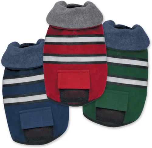Vista 8 de Chaquetas reflectantes para perros, Casual Canine 12" Small, color verde