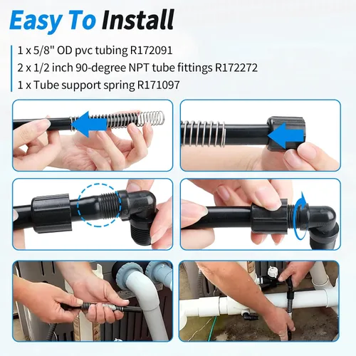 Vista 6 de Tubos flexibles del PVC del clorador de la piscina R172091 caben