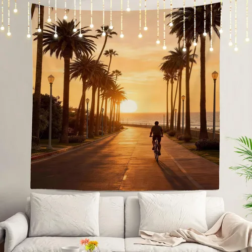 Vista 109 de Shrahala Modern Abstract Artwork Wall Tapestry, Orange Black Beige Wall Hanging Large Tapestry Decoration Polyester Fiber White Hem Around for Dorm