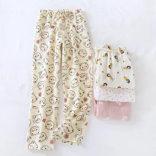 Vista 2 de Pantalones de pijama estéticos para mujer, lindos pantalones de pijama para mujer, pantalones de dormir para mujer, pantalones Kawaii para niñas