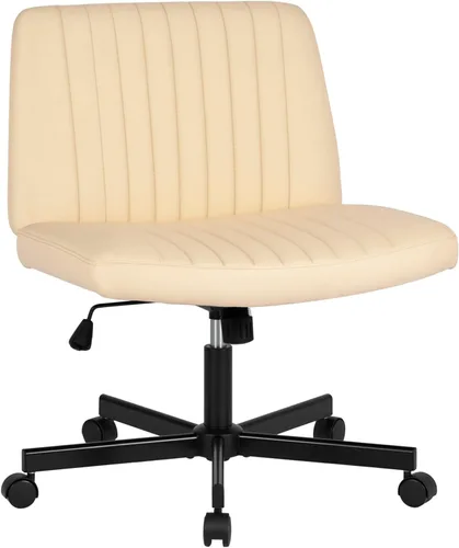 Vista 15 de PayLessHere Silla cruzada con ruedas Rosa Silla de escritorio sin brazos