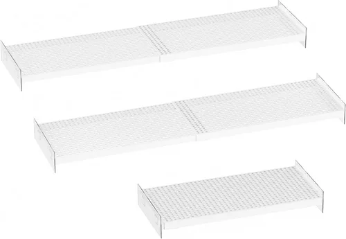 Vista 25 de Organizador de estantes de tensión expansibles para armario, estantes divisores, despensa, armario de cocina