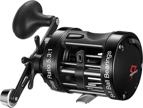 Vista 12 de Piscifun Chaos XS Carrete de Pesca Baitcasting, Carrete Baitcaster Redondo de Cuerpo Metálico Reforzado, Carrete Suave y Potente para Agua Salada