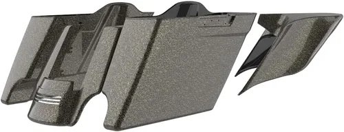 Vista 34 de Cubiertas laterales de alforjas estiradas para motocicleta, extensión extendida para Harley Touring 2014+ - Whisky ámbar Amber Whiskey