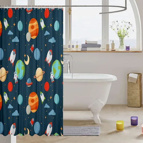 Vista 36 de Feelyou Cortina de ducha con diseño de gato para decoración de baño, bonita cortina de baño para puestos de bañeras, accesorios de baño divertidos