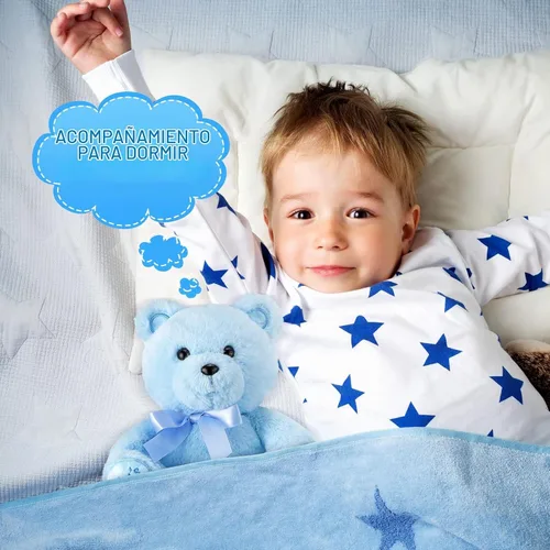 Vista 5 de Chalyna - Muñeca de peluche de 10 pulgadas, diseño de oso del bebé, color Azul