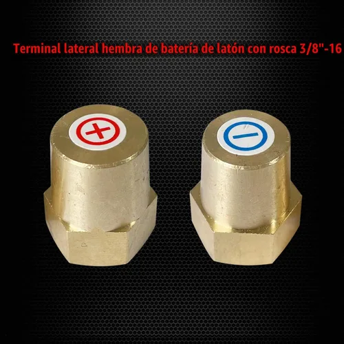 Vista 3 de Ampper 3/8"-16 rosca hembra de terminal de batería de latón adaptador de poste de terminal de batería postes de carga para extensión de perno