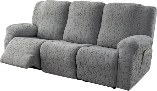 Vista 34 de Funda para Sillón Reclinable de 4 Piezas Elástica, Funda Deslizable de Sofá, Cubierta de Sofá para Sofá Reclinable de 1 Asiento, Protector