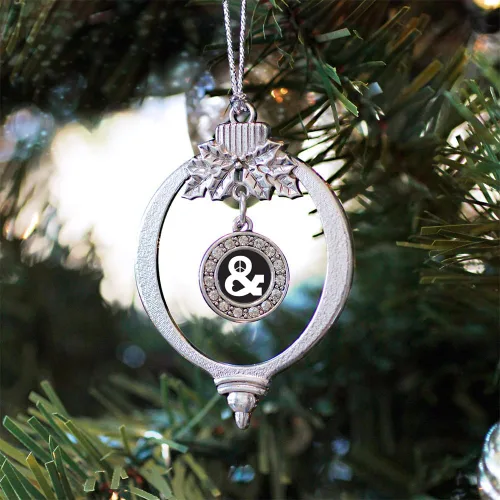Vista 360 de Inspired Silver - Adorno de cromosoma 21 con dije de círculo de plata con joyas de circonita cúbica