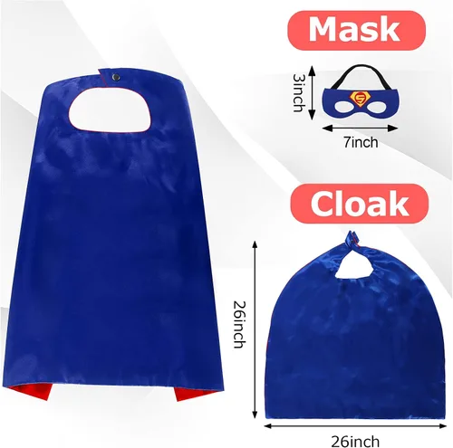 Vista 5 de InPoTo Superhero Capes for Kids,Heroes Capes and Masks Fit for 3-12years old boy and girls Dress Up