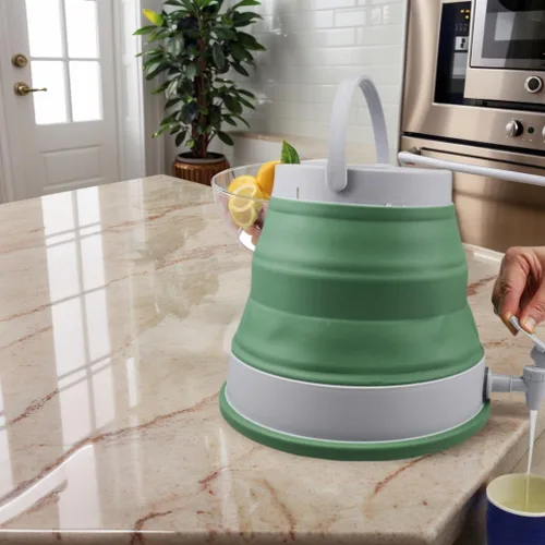 Vista 3 de SAMMART 6L (1.6 galones) transportador de agua portátil, contenedor de agua plegable, cubo de emergencia, almacenamiento de agua al aire libre