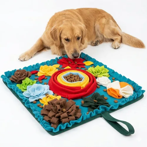 Vista 11 de PET ARENA Alfombrilla de olfateo para perros - Juguete de rompecabezas interactivo ajustable para razas grandes y pequeñas, alimentador lento