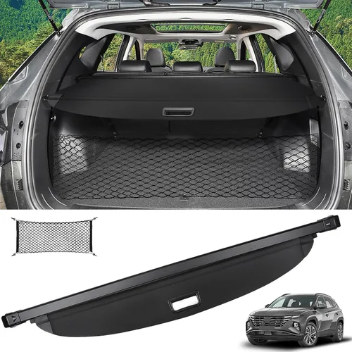 Vista 39 de Sze Cubierta de carga para Jeep Grand Cherokee 2022 2023 2024 2025 2026 (2 filas; WL) 4XE retráctil para maletero, cubierta de seguridad negra