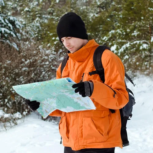 Vista 6 de FanVince Gorro térmico de invierno para hombre y mujer con puños gorro de punto de calavera regalos cálidos