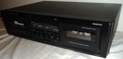 Vista 7 de Onkyo TA-RW303 Cubierta de cinta estéreo de doble casete con reversa automática y cables AV Sonido de audio musical - Muy raro