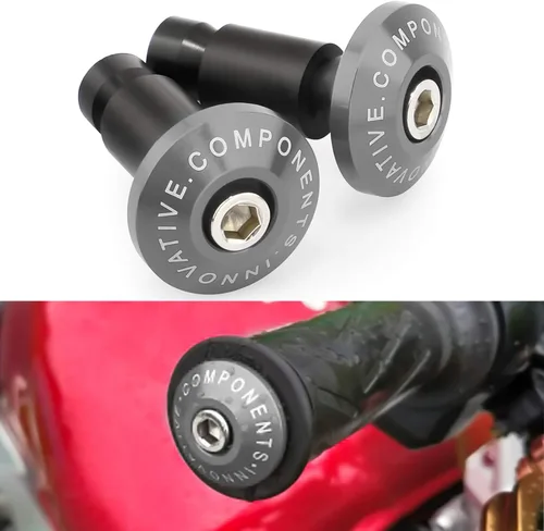 Vista 8 de GUAIMI Extremos de barra de motocicleta Street Bike 7/8" Agarres para manillar Tapones universales para motocicletas-Negro