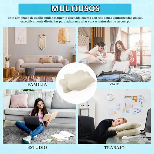 Vista 7 de Hahafelt Funda de almohada de cuello cervical refrescante, beige
