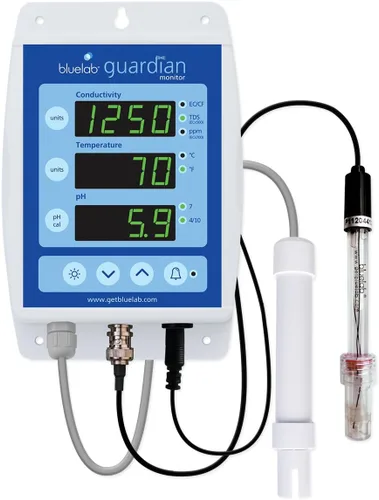 Vista 8 de Bluelab Guardian Monitor Wi-Fi en línea para mediciones de pH, temperatura y conductividad en tiempo real (TDS/PPM) en agua con calibración, medidor