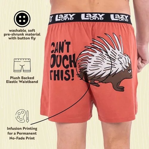 Vista 5 de Lazy One - Bóxer con animales divertidos, calzoncillos novedosos, ropa interior graciosa, regalos de broma para hombres