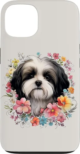 Vista 7 de Shih Tzu Mom Floral Dog Lover Vintage Flowers Cute Case for iPhone 17