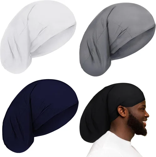 Vista 8 de 4 piezas unisex para rastas de cabello largo, para dormir, accesorios para el cabello, para hombres y mujeres