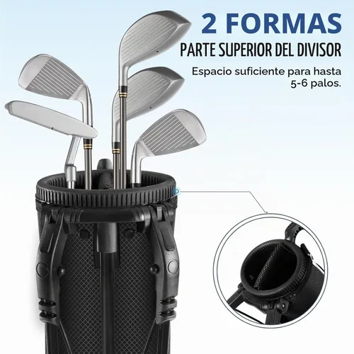 Vista 2 de Findway Bolsa de Golf con Soporte, Bolsa de Golf Pequeña para el Campo de Práctica, Par 3 y Campos Ejecutivos, Bolsa de Transporte Ligera para Palos