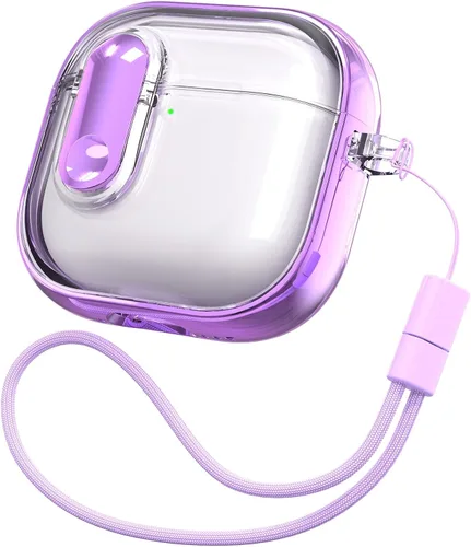 Vista 37 de RFUNGUANGO AirPods Pro Funda Transparente TPU Suave Transparente Blanco