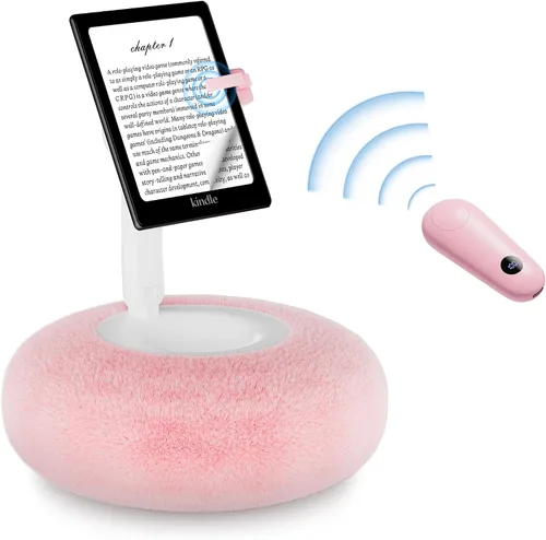 Vista 9 de VOLTIFYMAX Soporte magnético para Kindle con girador de páginas, acogedor soporte para Kindle para leer, soporte de teléfono ajustable de 360°