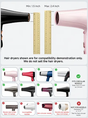Vista 2 de Difusor de cabello, accesorio difusor para secador de cabello, difusor de cabello para cabello rizado, difusor universal para secador de cabello