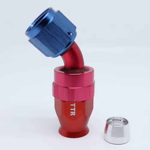 Vista 5 de TT Racing AN-10 Acero inoxidable PTFE (teflón) Gas combustible etanol E85 manguera de línea de aceite de 20 pies con kit giratorio de extremo