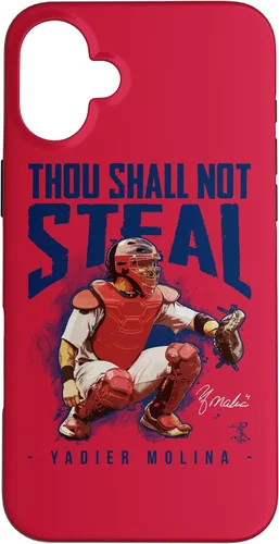 Vista 23 de Yadier Molina - Carcasa para iPhone 17, diseño de "Thou Shall Not Steal