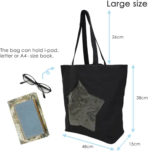 Vista 5 de Bolsa de mano grande con forma de estrella japonesa Itabag