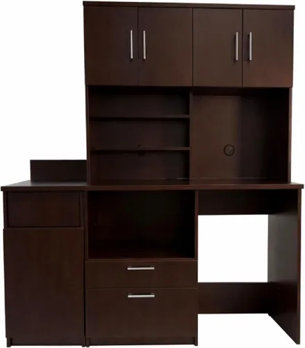Vista 15 de BREAKtime Gabinete de estación de café con mini nevera y espacio para microondas, cocina comercial para sala de descanso, totalmente montado, 48