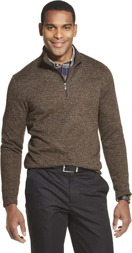 Vista 18 de Van Heusen Flex de manga larga 1/4 cremallera suave suéter polar para hombre (descontinuado)