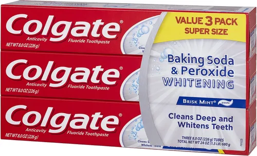 Vista 5 de Colgate Pasta dental con bicarbonato de sodio y peróxido con burbujas blanqueadoras, 3 Count