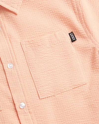 Vista 3 de DKNY Camisa de los muchachos - Camisa de manga corta con botones (Talla S-XL)