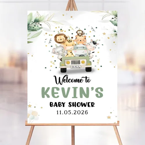 Vista 16 de Letrero de bienvenida personalizado de ciervo dorado para baby shower, decoración temática de bosque, decoración de fiesta de bebé, letrero