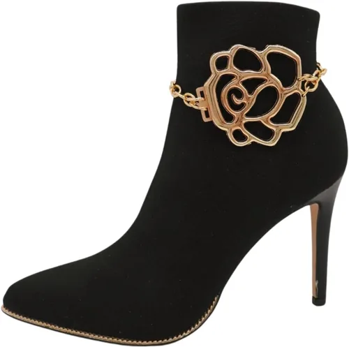 Vista 8 de TrendyFashionJewelry TFJ - Pulsera de metal para mujer, estilo occidental, con diseño sexy, cadena de bota, cuentas de bola