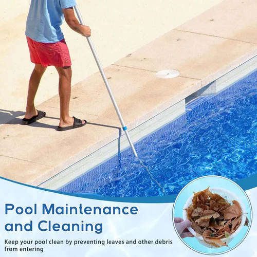 Vista 6 de Mumufy Paquete de 4 cestas de repuesto para desnatadora de piscina con asa, cesta resistente para mantenimiento de piscinas, consejos: presta