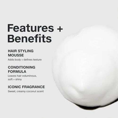 Vista 4 de Paul Mitchell Sculpting Foam, Touchable, Flexible Hold + Frizz Control, For All Hair Types