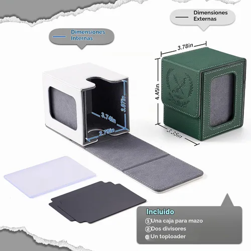 Vista 4 de Venssu Angel Themed MTG Deck Box with Commander Display (White and Grey)
