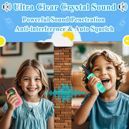 Vista 2 de Walkie Talkies para niños, juguetes Walkie Talkie para niñas y niños, juguetes al aire libre para edades de 4 a 8 a 12 años, linterna integrada, 22