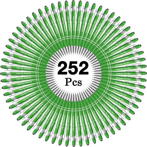 Vista 102 de Hasta 500 bolígrafos personalizados a granel con logotipo de mensaje de nombre comercial, bolígrafos grabados personalizados con lápiz óptico